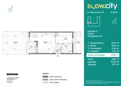 2 pokoje, mieszkanie 45,80 m², parter, oferta nr E-20, Slow City - Etap E, Kraków, Prądnik Biały, ul. Piaszczysta 43