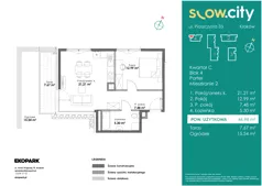 2 pokoje, mieszkanie 46,98 m², parter, oferta nr C4-2, Slow City - Etap C, Kraków, Prądnik Biały, ul. Piaszczysta
