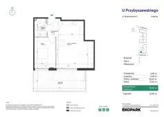 2 pokoje, mieszkanie 53,50 m², parter, oferta nr 2_M1, U Przybyszewskiego IV, Kraków, Krowodrza, ul. Przybyszewskiego