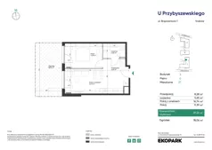 2 pokoje, mieszkanie 37,22 m², parter, oferta nr 2_M27, U Przybyszewskiego IV, Kraków, Krowodrza, ul. Przybyszewskiego