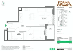 2 pokoje, mieszkanie 46,61 m², piętro 4, oferta nr B2-31, Forma Otwarta - Etap B, Kraków, Bronowice, Bronowice Wielkie, ul. Sosnowiecka