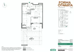 2 pokoje, mieszkanie 47,22 m², piętro 1, oferta nr C1-9, Forma Otwarta - Etap C, Kraków, Bronowice, Bronowice Wielkie, ul. Sosnowiecka