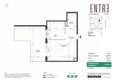 2 pokoje, mieszkanie 50,38 m², parter, oferta nr 116-M02, Entre, Kraków, Prądnik Biały, ul. Władysława Łokietka 116