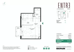 2 pokoje, mieszkanie 47,19 m², piętro 2, oferta nr 116-M14, Entre, Kraków, Prądnik Biały, ul. Władysława Łokietka 116