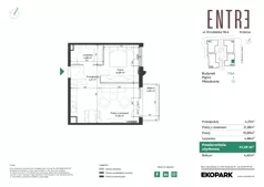 2 pokoje, mieszkanie 41,26 m², piętro 1, oferta nr 116A-M13, Entre, Kraków, Prądnik Biały, ul. Władysława Łokietka 116