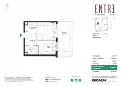 2 pokoje, mieszkanie 36,60 m², parter, oferta nr 116C-M06, Entre, Kraków, Prądnik Biały, ul. Władysława Łokietka 116