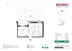 3 pokoje, mieszkanie 49,17 m², piętro 1, oferta nr 15, Karczewska 9, Warszawa, Praga Południe, Grochów, ul. Karczewska 9