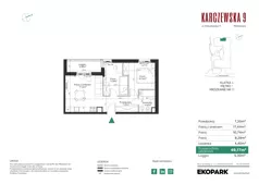 3 pokoje, mieszkanie 49,17 m², piętro 1, oferta nr 15, Karczewska 9, Warszawa, Praga Południe, Grochów, ul. Karczewska 9