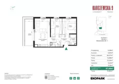 3 pokoje, mieszkanie 67,48 m², piętro 4, oferta nr 70, Karczewska 9, Warszawa, Praga Południe, Grochów, ul. Karczewska 9