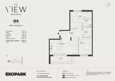 3 pokoje, mieszkanie 85,87 m², piętro 1, oferta nr 4, The View, Kraków, Dębniki, Ludwinów, ul. Marii Konopnickiej 35