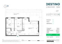 3 pokoje, mieszkanie 63,61 m², parter, oferta nr A-2, Destino, Kraków, Bronowice, Bronowice Małe, ul. Odlewnicza