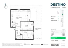 3 pokoje, mieszkanie 64,18 m², parter, oferta nr B-3, Destino, Kraków, Bronowice, Bronowice Małe, ul. Odlewnicza