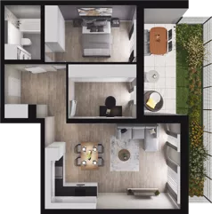 3 pokoje, mieszkanie 55,54 m², piętro 3, oferta nr A95, Podedworze 13, Kraków, Podgórze Duchackie, Piaski Wielkie, ul. Podedworze 13
