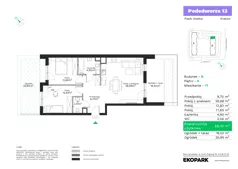 3 pokoje, mieszkanie 68,10 m², parter, oferta nr B71, Podedworze 13, Kraków, Podgórze Duchackie, Piaski Wielkie, ul. Podedworze 13