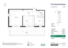 3 pokoje, mieszkanie 67,34 m², parter, oferta nr 1A_M1, U Przybyszewskiego IV, Kraków, Krowodrza, ul. Przybyszewskiego