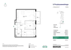 3 pokoje, mieszkanie 57,22 m², piętro 3, oferta nr 2_M24, U Przybyszewskiego IV, Kraków, Krowodrza, ul. Przybyszewskiego