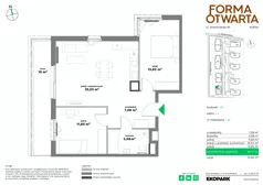 3 pokoje, mieszkanie 63,13 m², piętro 4, oferta nr B2-36, Forma Otwarta - Etap B, Kraków, Bronowice, Bronowice Wielkie, ul. Sosnowiecka