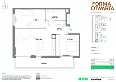 3 pokoje, mieszkanie 65,67 m², piętro 1, oferta nr B2-9, Forma Otwarta - Etap B, Kraków, Bronowice, Bronowice Wielkie, ul. Sosnowiecka
