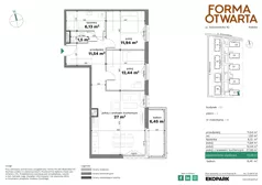 3 pokoje, mieszkanie 70,55 m², piętro 2, oferta nr C1-15, Forma Otwarta - Etap C, Kraków, Bronowice, Bronowice Wielkie, ul. Sosnowiecka