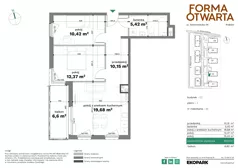 3 pokoje, mieszkanie 58,04 m², piętro 3, oferta nr C2-26, Forma Otwarta - Etap C, Kraków, Bronowice, Bronowice Wielkie, ul. Sosnowiecka