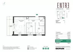 3 pokoje, mieszkanie 53,54 m², parter, oferta nr 116A-M05, Entre, Kraków, Prądnik Biały, ul. Władysława Łokietka 116