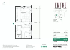 3 pokoje, mieszkanie 52,37 m², parter, oferta nr 116B-M01, Entre, Kraków, Prądnik Biały, ul. Władysława Łokietka 116