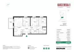 4 pokoje, mieszkanie 83,90 m², piętro 1, oferta nr 46, Karczewska 9, Warszawa, Praga Południe, Grochów, ul. Karczewska 9