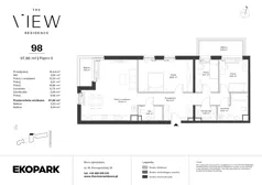 4 pokoje, mieszkanie 97,86 m², piętro 5, oferta nr 98, The View, Kraków, Dębniki, Ludwinów, ul. Marii Konopnickiej 35