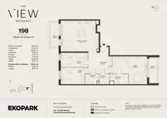 4 pokoje, mieszkanie 115,25 m², piętro 5, oferta nr 198, The View, Kraków, Dębniki, Ludwinów, ul. Marii Konopnickiej 35