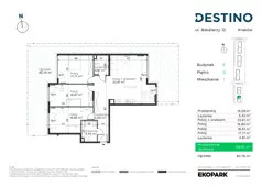 4 pokoje, mieszkanie 109,81 m², parter, oferta nr E-1, Destino, Kraków, Bronowice, Bronowice Małe, ul. Odlewnicza