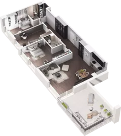 4 pokoje, mieszkanie 115,95 m², piętro 4, oferta nr C1-53, Slow City - Etap C, Kraków, Prądnik Biały, ul. Piaszczysta