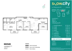 4 pokoje, mieszkanie 117,72 m², piętro 4, oferta nr C2-81, Slow City - Etap C, Kraków, Prądnik Biały, ul. Piaszczysta