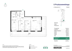 4 pokoje, mieszkanie 78,67 m², parter, oferta nr 2_M14, U Przybyszewskiego IV, Kraków, Krowodrza, ul. Przybyszewskiego