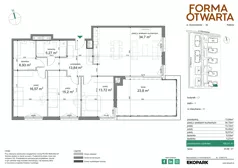 4 pokoje, mieszkanie 106,24 m², piętro 6, oferta nr C1-43, Forma Otwarta - Etap C, Kraków, Bronowice, Bronowice Wielkie, ul. Sosnowiecka