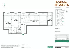 4 pokoje, mieszkanie 82,77 m², piętro 1, oferta nr C2-7, Forma Otwarta - Etap C, Kraków, Bronowice, Bronowice Wielkie, ul. Sosnowiecka