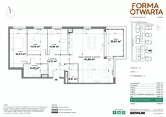4 pokoje, mieszkanie 102,39 m², piętro 6, oferta nr C2-42, Forma Otwarta - Etap C, Kraków, Bronowice, Bronowice Wielkie, ul. Sosnowiecka