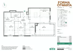 4 pokoje, mieszkanie 106,24 m², piętro 6, oferta nr C2-43, Forma Otwarta - Etap C, Kraków, Bronowice, Bronowice Wielkie, ul. Sosnowiecka