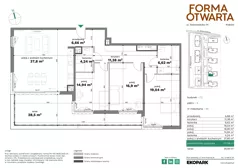 4 pokoje, mieszkanie 117,18 m², piętro 6, oferta nr C2-44, Forma Otwarta - Etap C, Kraków, Bronowice, Bronowice Wielkie, ul. Sosnowiecka