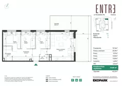 4 pokoje, mieszkanie 73,65 m², parter, oferta nr 116-M04, Entre, Kraków, Prądnik Biały, ul. Władysława Łokietka 116