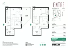 4 pokoje, mieszkanie 84,06 m², parter, oferta nr 116B-M02, Entre, Kraków, Prądnik Biały, ul. Władysława Łokietka 116