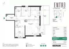 4 pokoje, mieszkanie 84,83 m², parter, oferta nr 116B-M03, Entre, Kraków, Prądnik Biały, ul. Władysława Łokietka 116