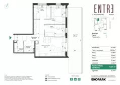 4 pokoje, mieszkanie 69,39 m², piętro 2, oferta nr 116B-M16, Entre, Kraków, Prądnik Biały, ul. Władysława Łokietka 116
