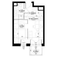1 pokój, apartament 32,04 m², piętro 3, oferta nr 3.10, Diasfera III, Łódź, Śródmieście, al. Piłsudskiego 37