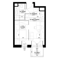 1 pokój, mieszkanie 32,20 m², piętro 4, oferta nr 4.10, Diasfera III, Łódź, Śródmieście, al. Piłsudskiego 37