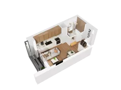 1 pokój, mieszkanie 26,17 m², piętro 3, oferta nr 3.7, Diasfera III, Łódź, Śródmieście, al. Piłsudskiego 37