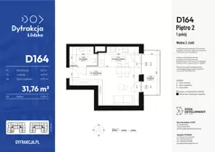 1 pokój, mieszkanie 31,76 m², piętro 2, oferta nr D164, Dyfrakcja Łódzka, Łódź, Widzew, ul. Wodna 3