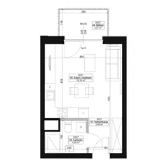 1 pokój, mieszkanie 27,33 m², piętro 1, oferta nr B057, Dyfrakcja Łódzka, Łódź, Widzew, ul. Wodna 3