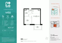 2 pokoje, mieszkanie 40,11 m², piętro 2, oferta nr E.M50, No to Naramowice, Poznań, Naramowice, Naramowice, ul. Maków Polnych