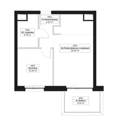 2 pokoje, mieszkanie 40,11 m², piętro 2, oferta nr E.M50, No to Naramowice, Poznań, Naramowice, Naramowice, ul. Maków Polnych