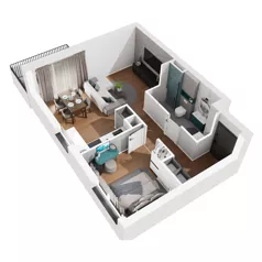 2 pokoje, mieszkanie 45,89 m², piętro 1, oferta nr F.M27, No to Naramowice, Poznań, Naramowice, Naramowice, ul. Maków Polnych
